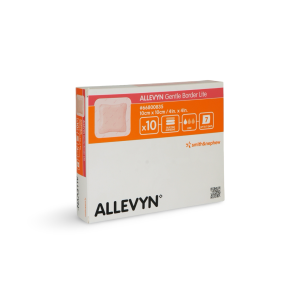 ALLEVYN Gentle Border Lite 10x10 см – пластыри с серебром