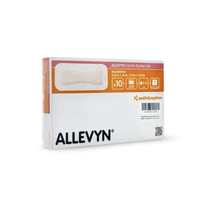 ALLEVYN Gentle Border Lite 5.5x12 см – пластыри с серебром