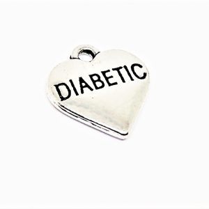Кулон в форме сердца "DIABETIC"